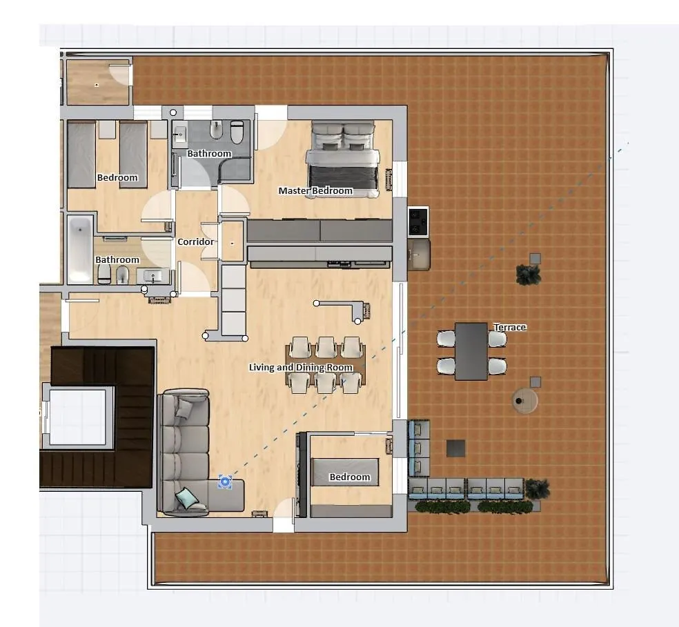 アパート ビビオーネPenthouse Liberty Atticoアパートメント